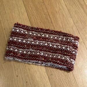 Free People Striped Knit Headband in Red and White